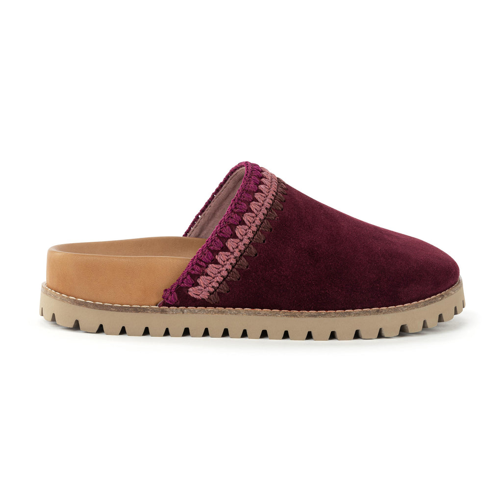 The Sak Bolinas Lug Sole Clog - Leather - Black Cherry Seminyak