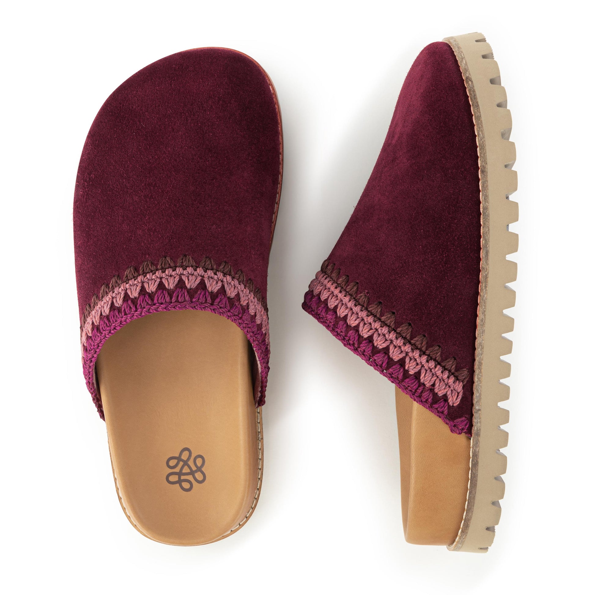 The Sak Bolinas Lug Sole Clog Leather - Black Cherry Seminyak