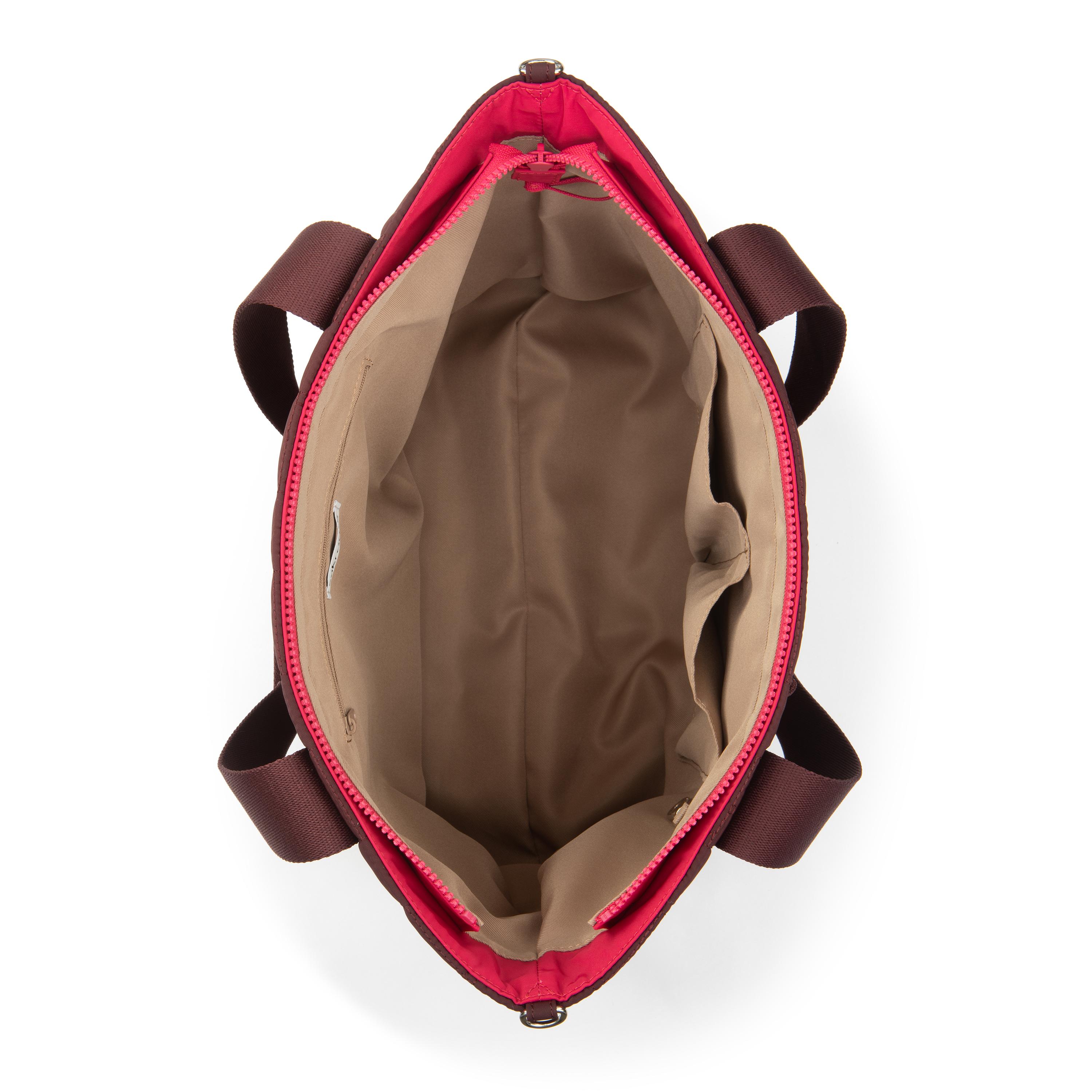 Sakroots Arlo Large Tote - EcoTwill - Black Cherry Woven Quilted