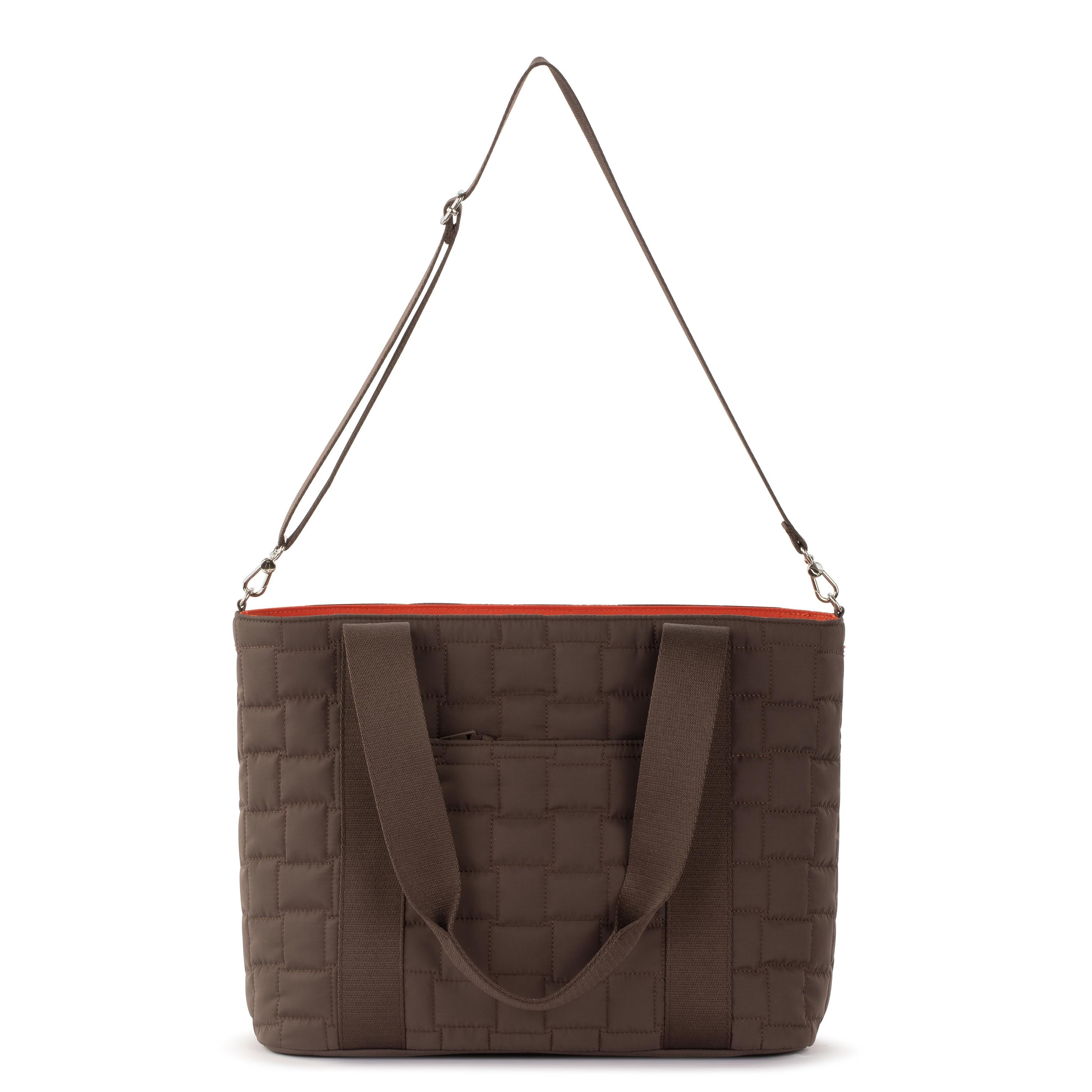 Sakroots Arlo Large Tote - EcoTwill - Mahogany Woven Quilted