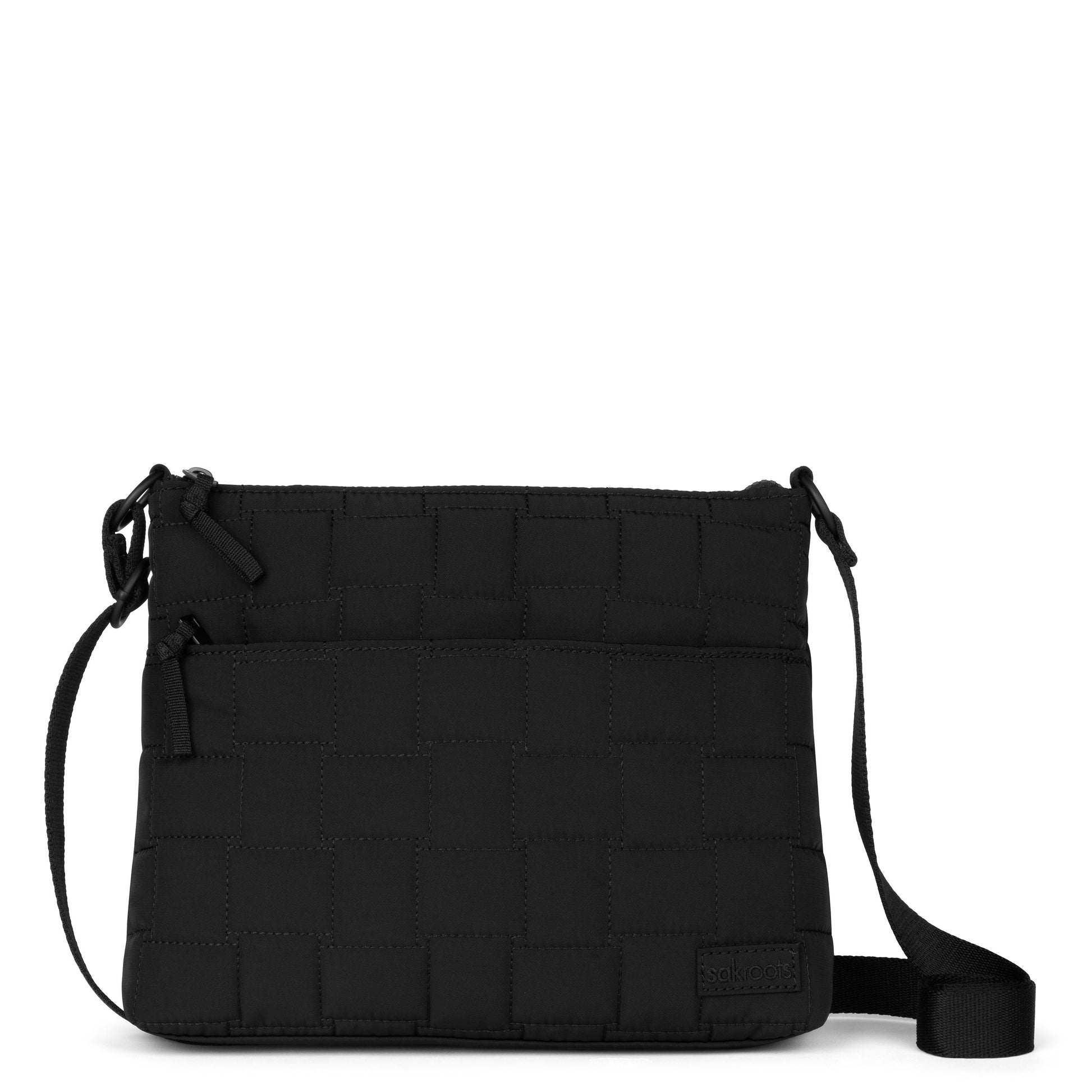 Sakroots Basic Crossbody EcoTwill - Black Woven Quilted