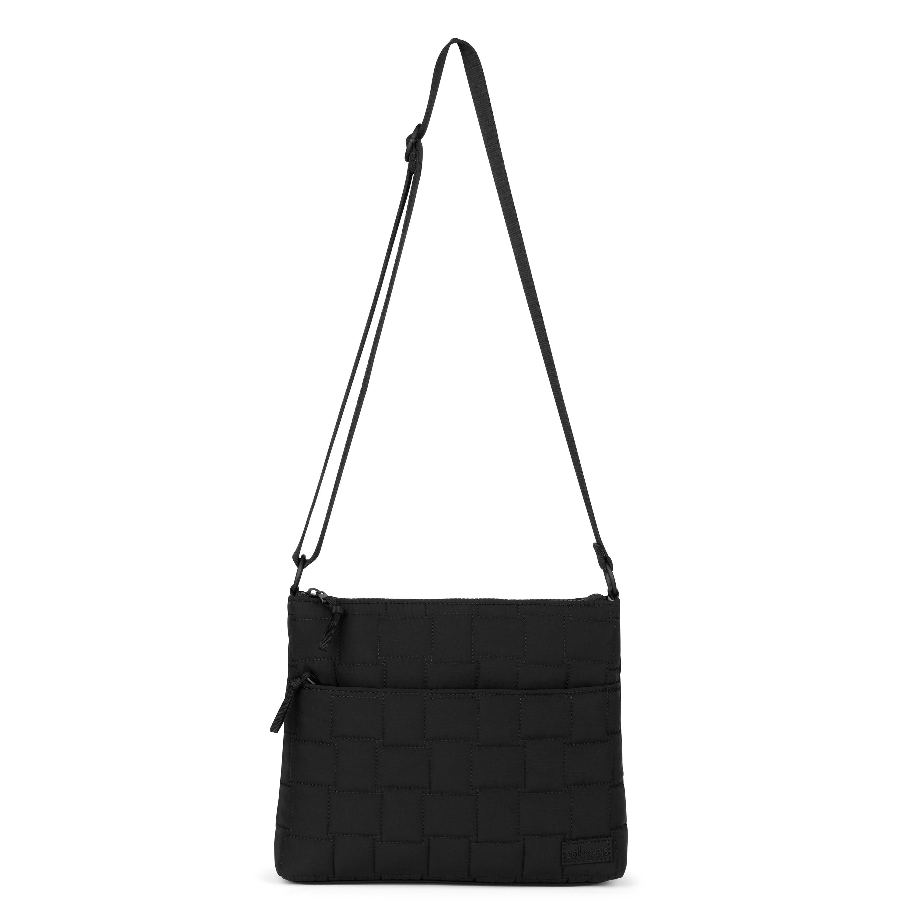 Sakroots Basic Crossbody - EcoTwill - Black Woven Quilted