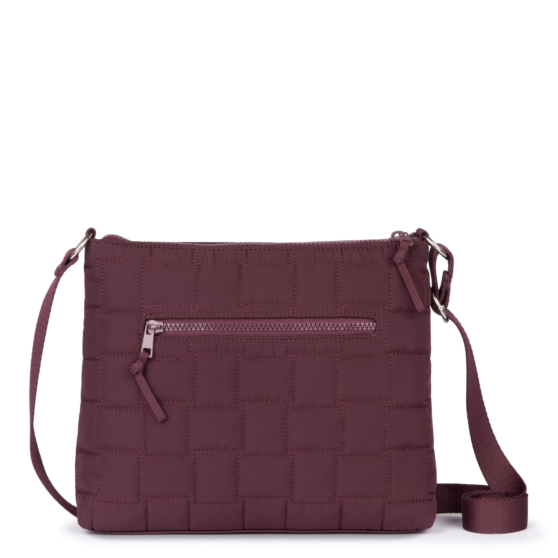 Sakroots Basic Crossbody EcoTwill - Black Cherry Woven Quilted
