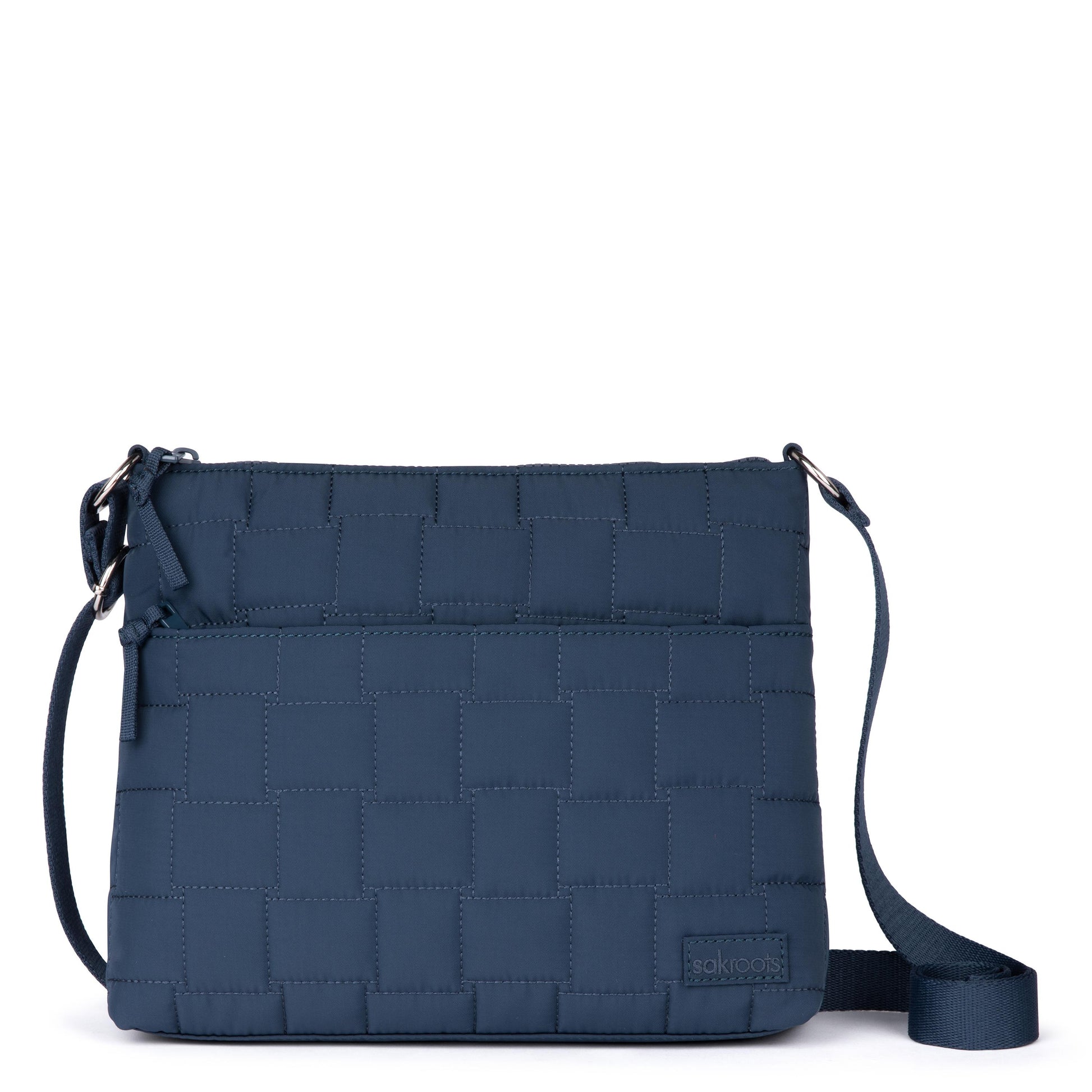 Sakroots Basic Crossbody EcoTwill - Indigo Woven Quilted