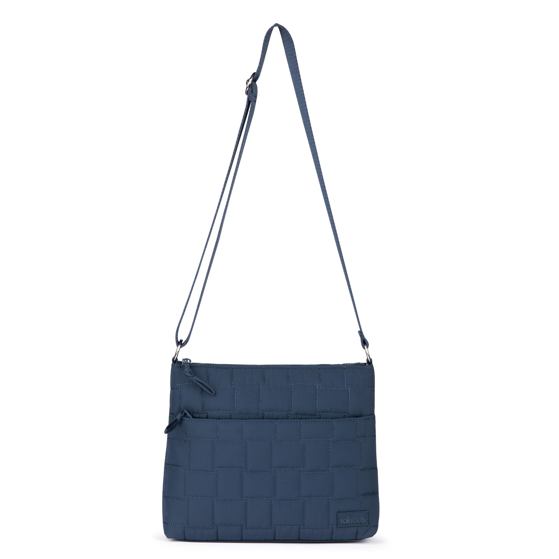 Sakroots Basic Crossbody EcoTwill - Indigo Woven Quilted