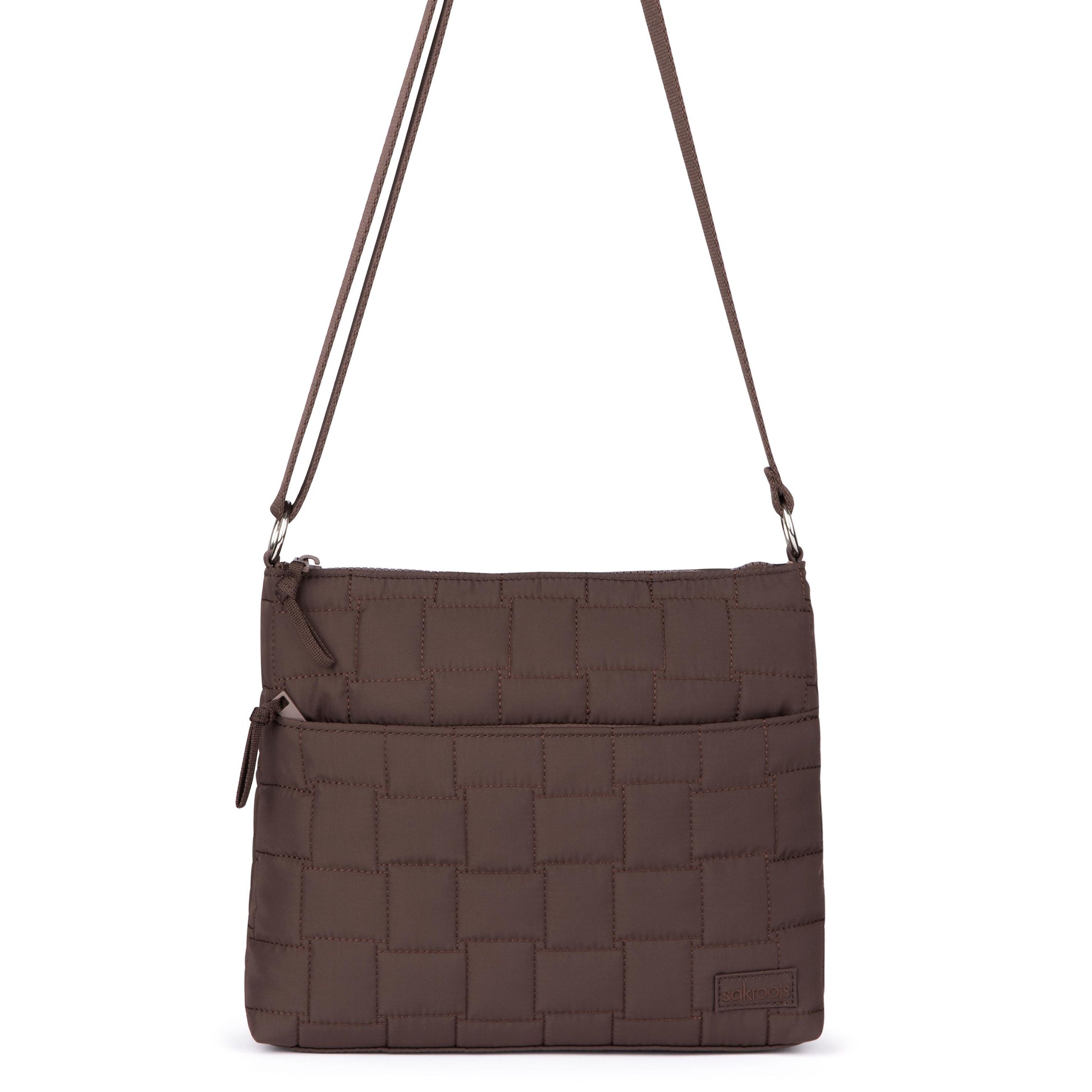 Sakroots Basic Crossbody EcoTwill - Mahogany Woven Quilted