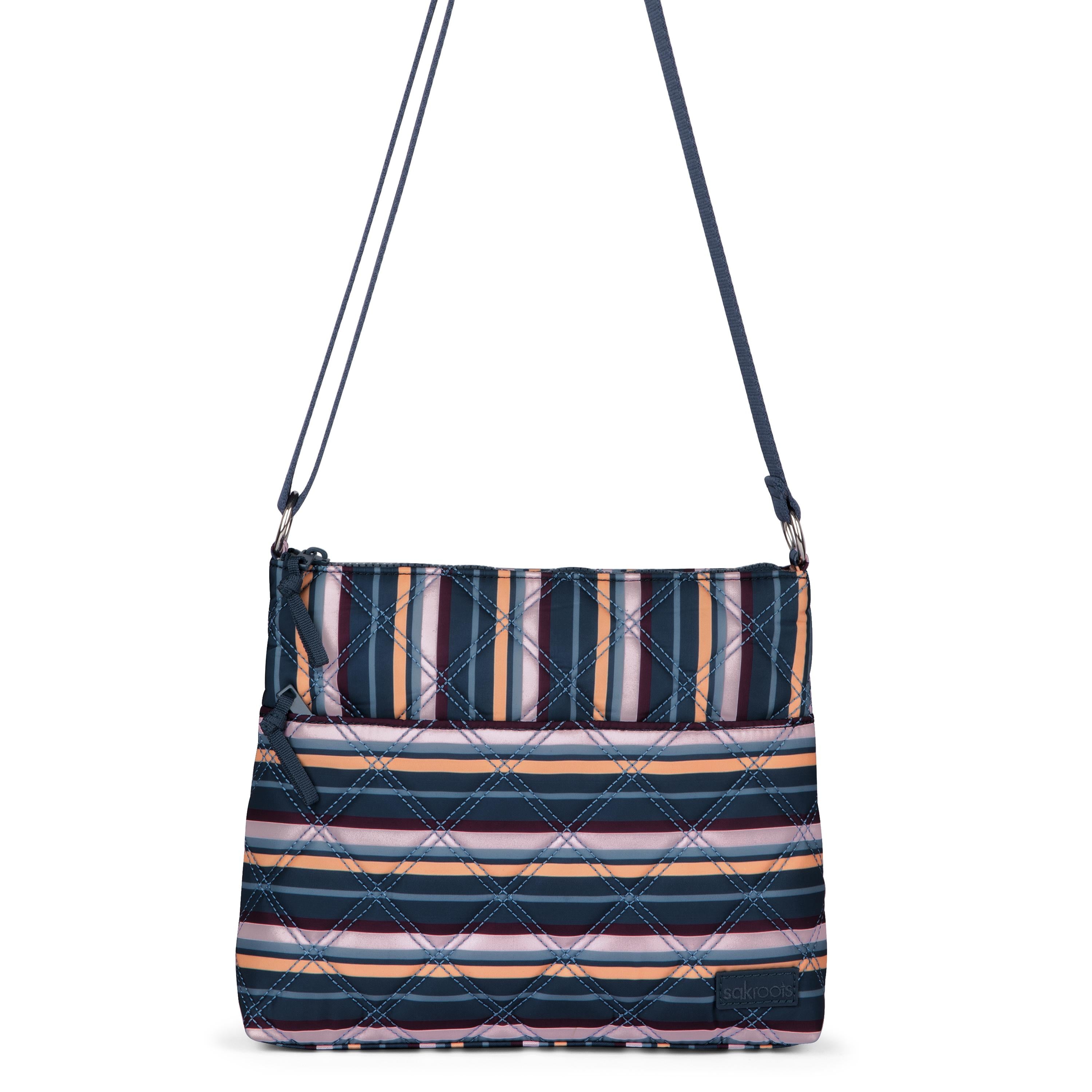Sakroots Basic Crossbody - EcoTwill - Vibrant Multi Diamond Quilted