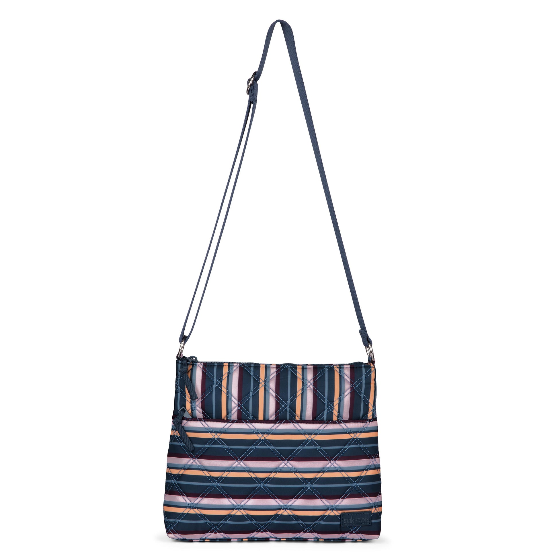 Sakroots Basic Crossbody EcoTwill - Vibrant Multi Diamond Quilted
