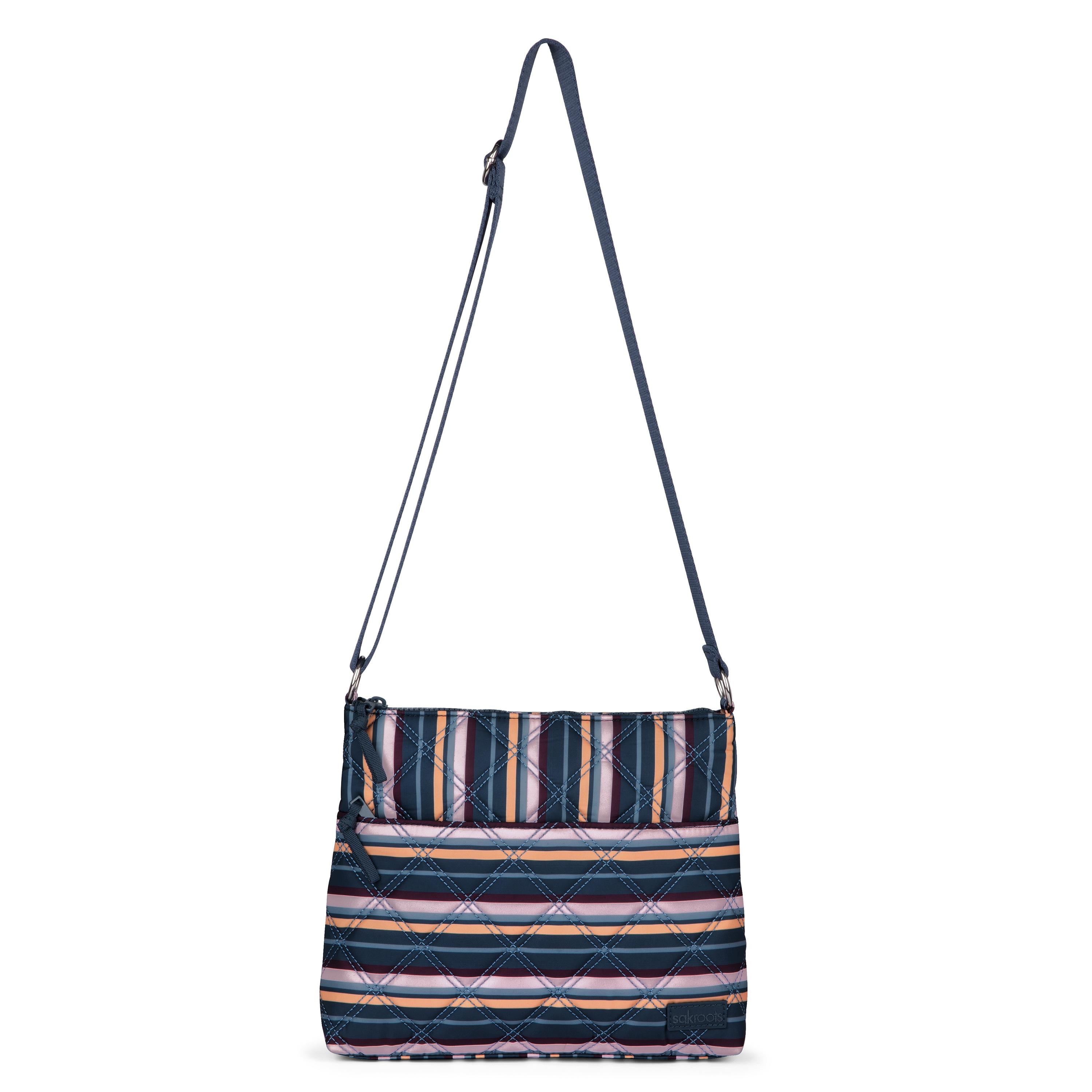 Sakroots Basic Crossbody - EcoTwill - Vibrant Multi Diamond Quilted