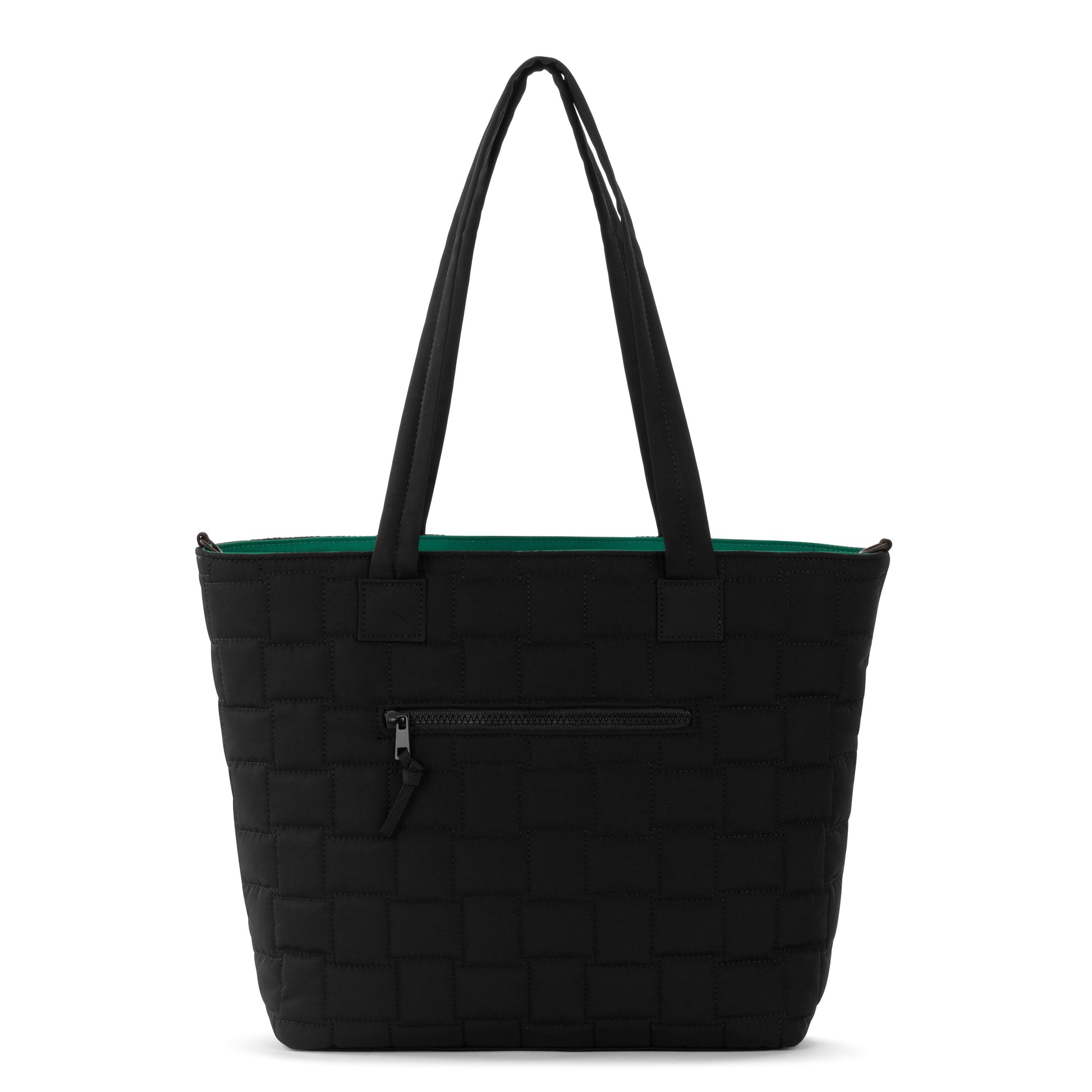 Sakroots Willow Shoulder Tote EcoTwill - Black Woven Quilted