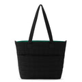 Sakroots Willow Shoulder Tote - EcoTwill - Black Woven Quilted