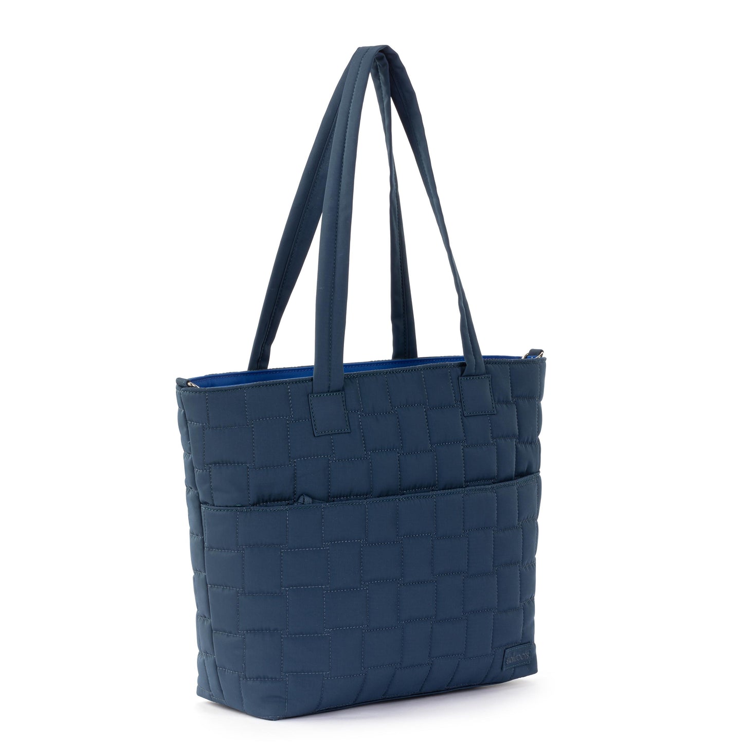 Sakroots Willow Shoulder Tote EcoTwill - Indigo Woven Quilted