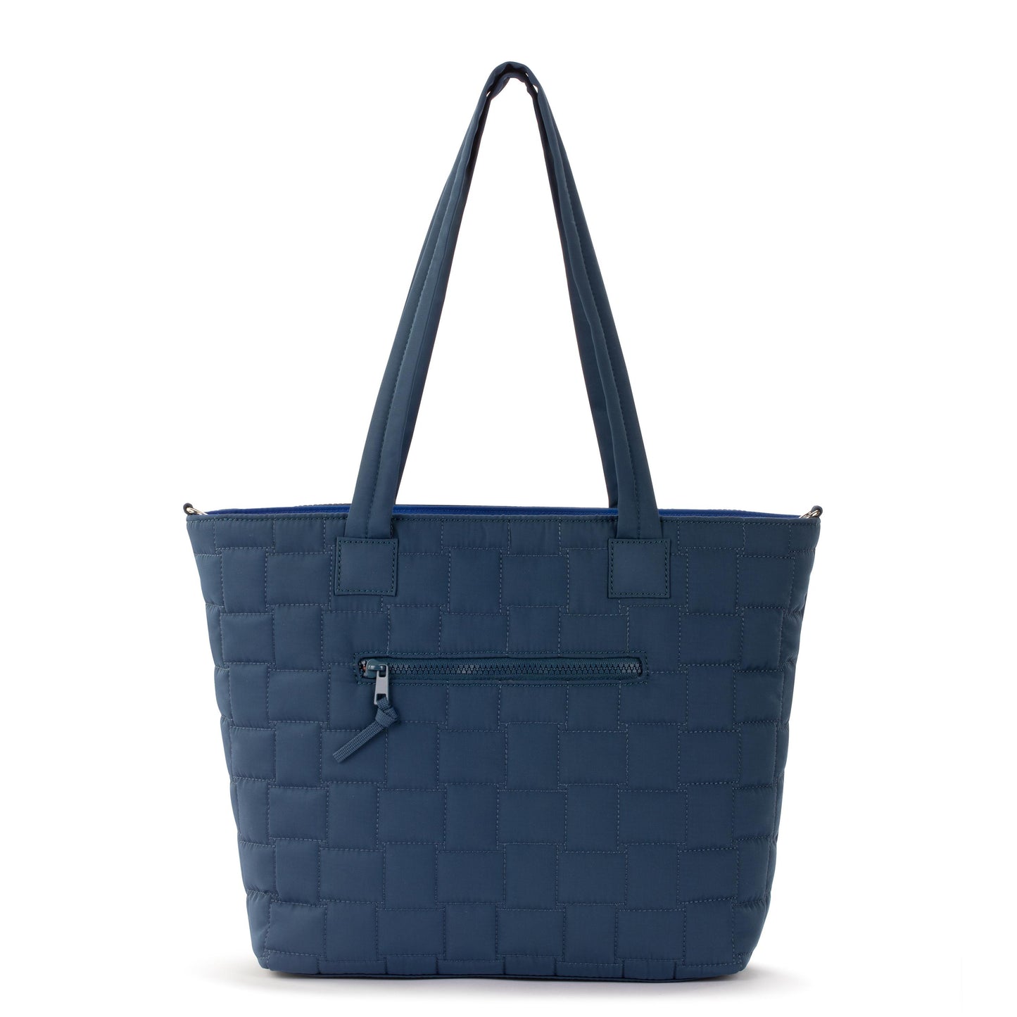 Sakroots Willow Shoulder Tote EcoTwill - Indigo Woven Quilted