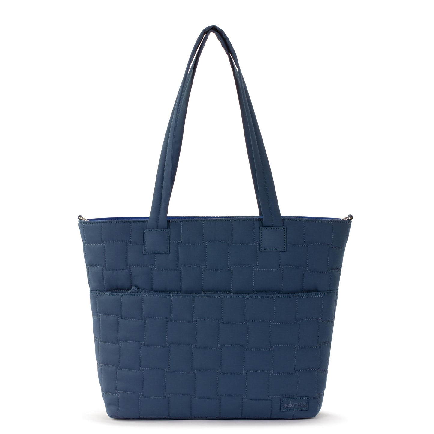 Sakroots Willow Shoulder Tote EcoTwill - Indigo Woven Quilted