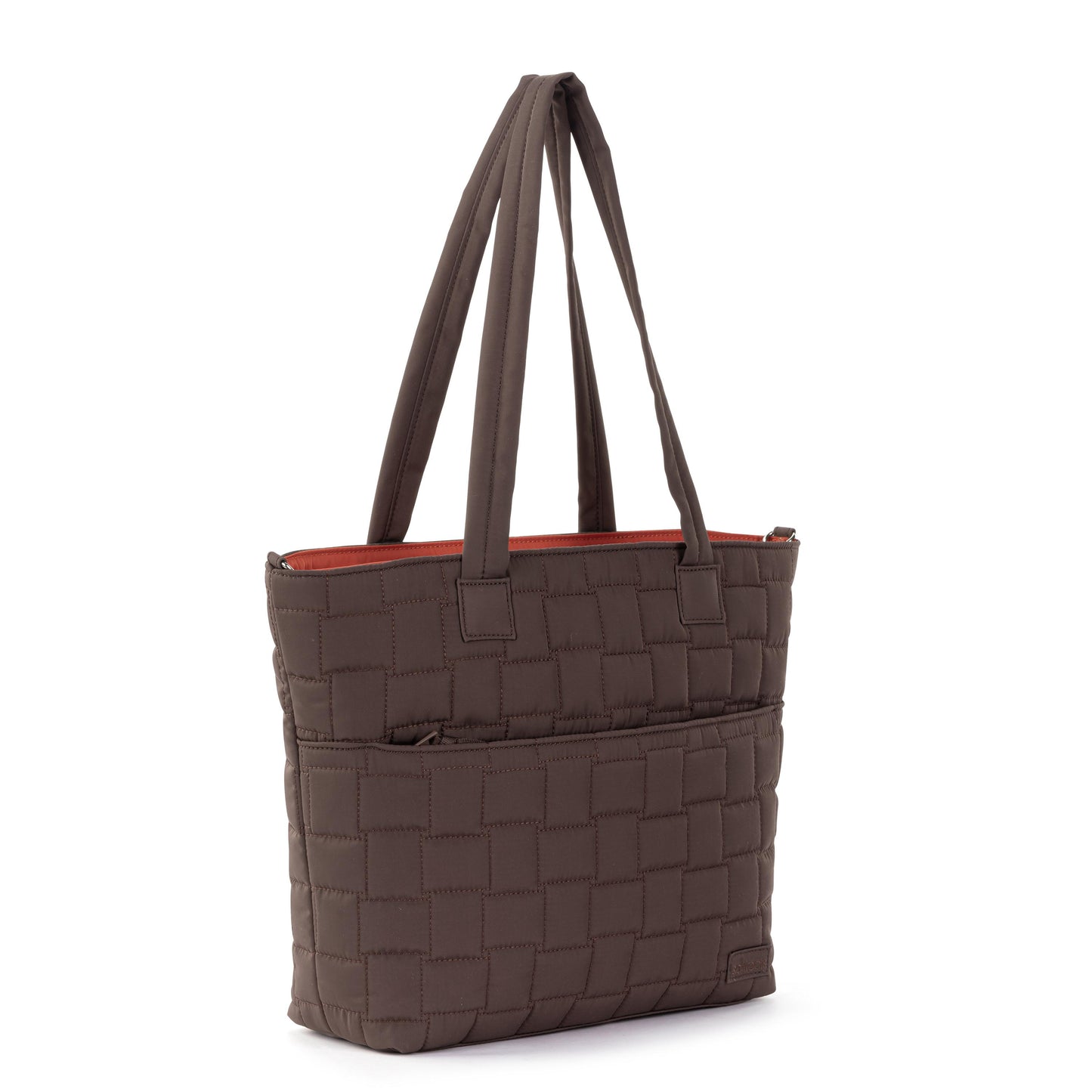 Sakroots Willow Shoulder Tote EcoTwill - Mahogany Woven Quilted