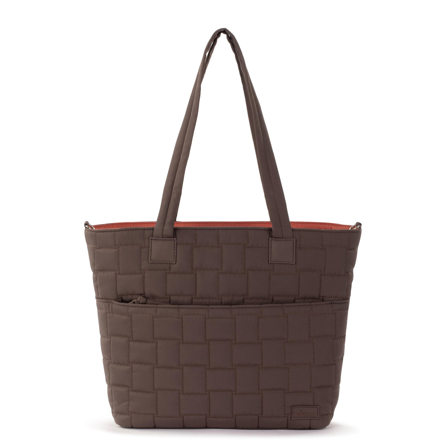 Sakroots Willow Shoulder Tote EcoTwill - Mahogany Woven Quilted