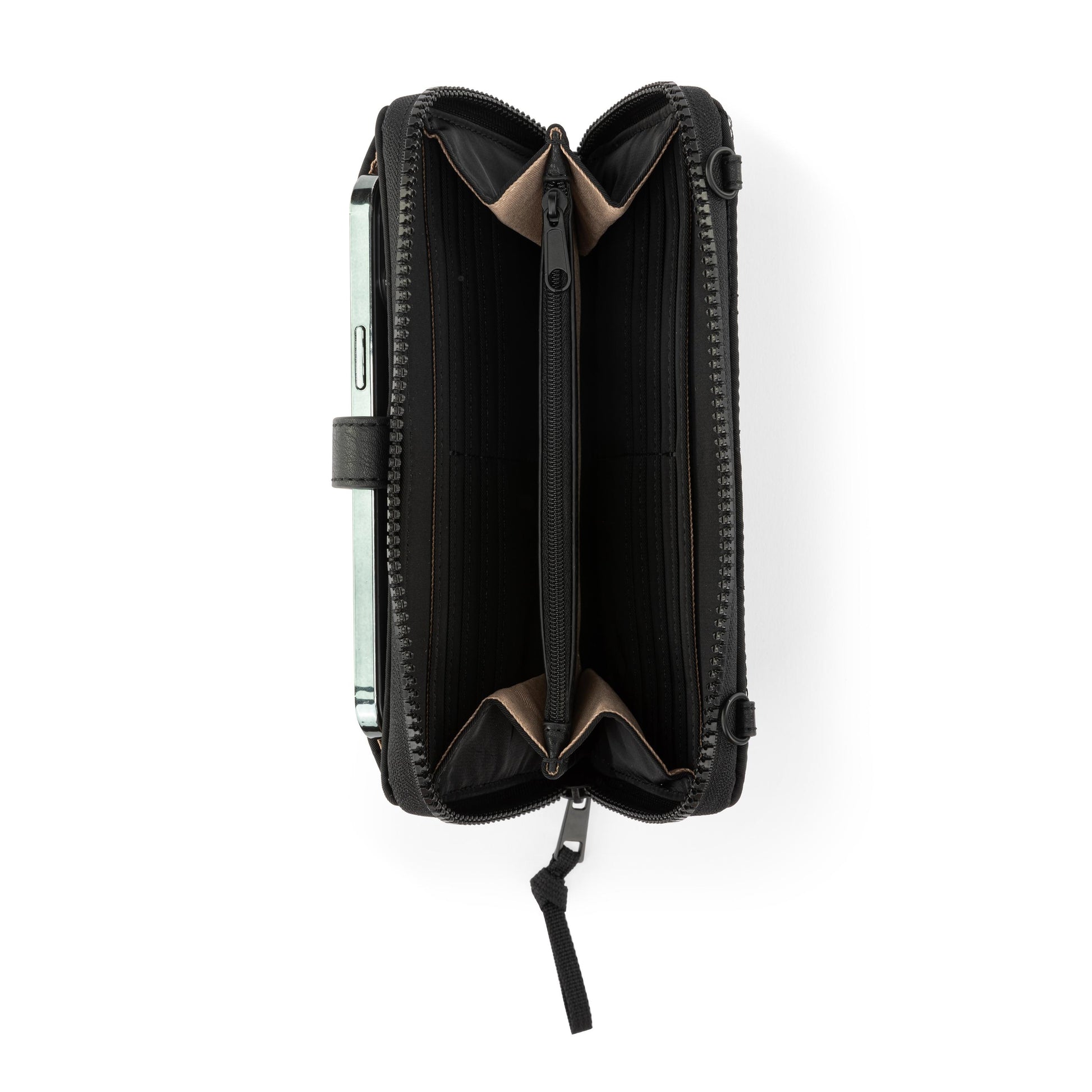 Sakroots Large Smartphone Crossbody EcoTwill - Black Woven Quilted