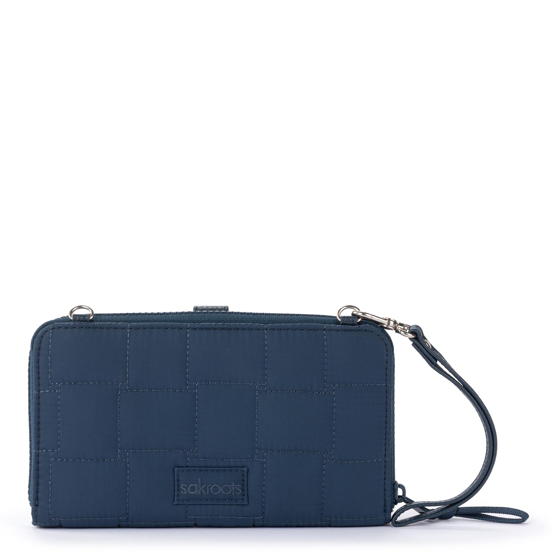 Sakroots Large Smartphone Crossbody EcoTwill - Indigo Woven Quilted