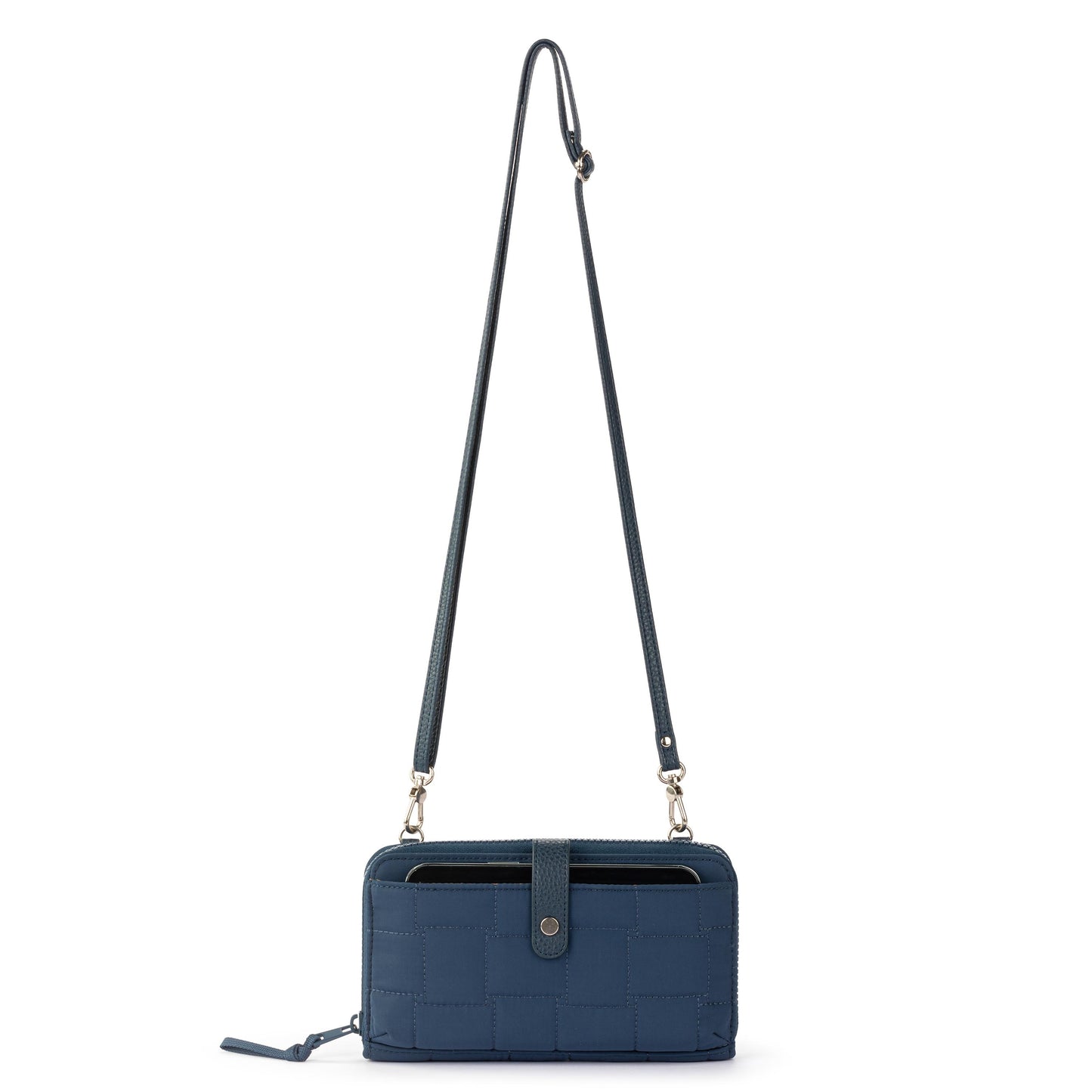 Sakroots Large Smartphone Crossbody EcoTwill - Indigo Woven Quilted
