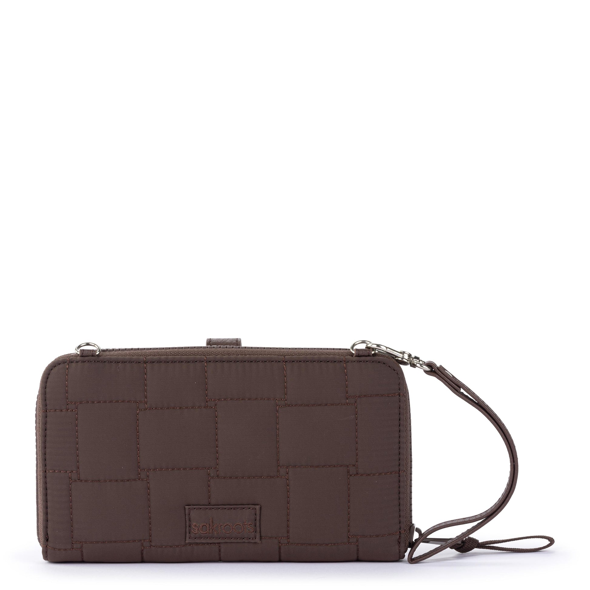 Sakroots Large Smartphone Crossbody EcoTwill - Mahogany Woven Quilted