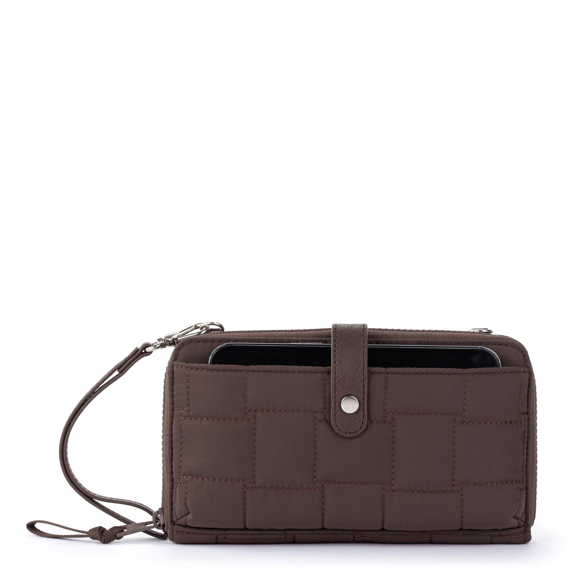 Sakroots Large Smartphone Crossbody EcoTwill - Mahogany Woven Quilted