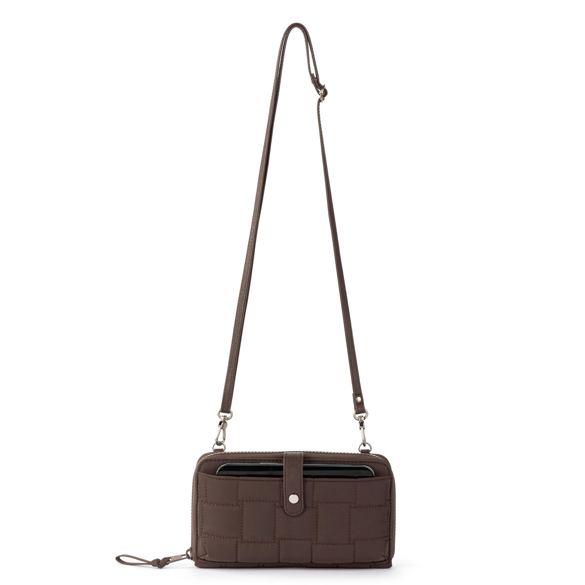 Sakroots Large Smartphone Crossbody EcoTwill - Mahogany Woven Quilted