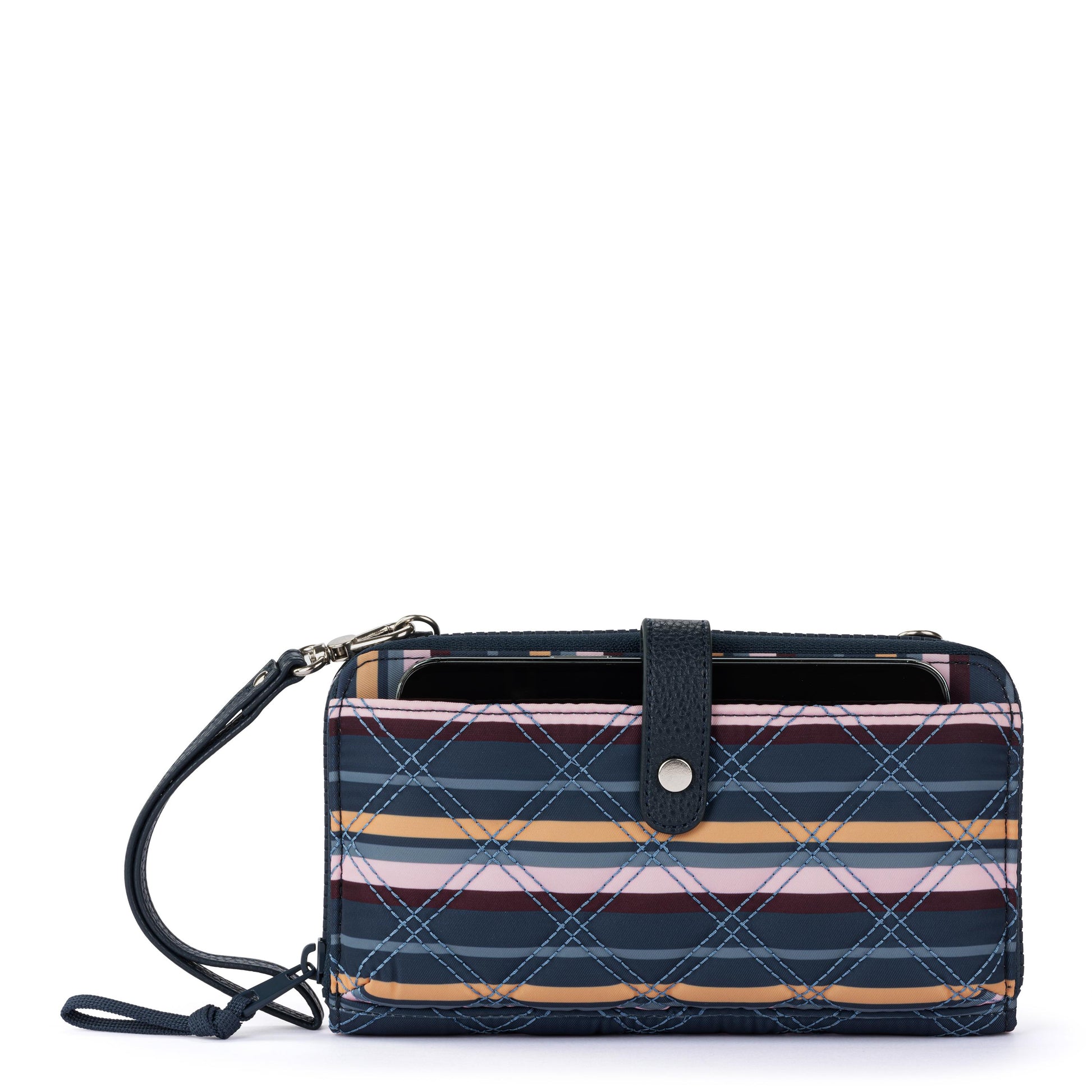 Sakroots Large Smartphone Crossbody EcoTwill - Vibrant Multi Diamond Quilted
