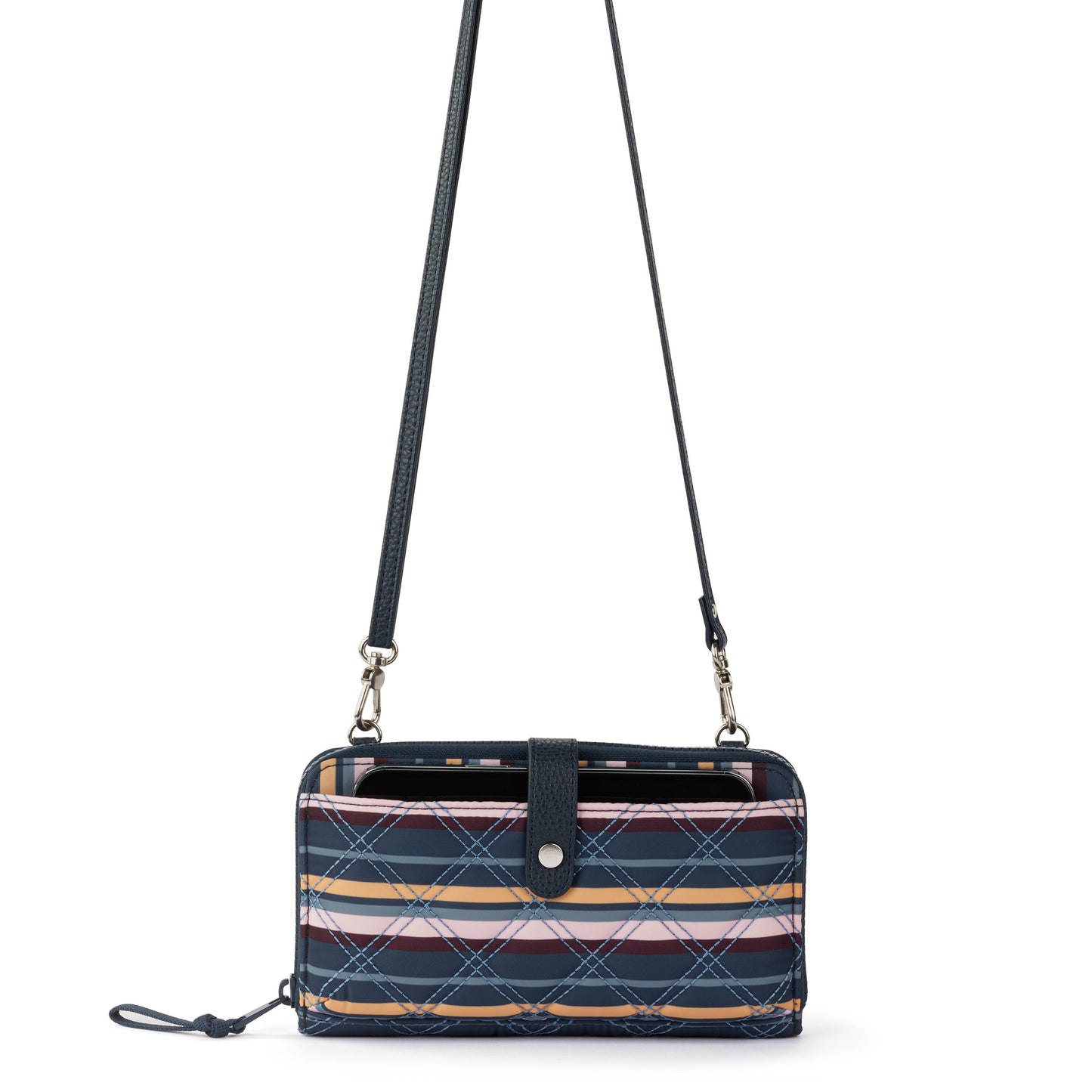 Sakroots Large Smartphone Crossbody EcoTwill - Vibrant Multi Diamond Quilted