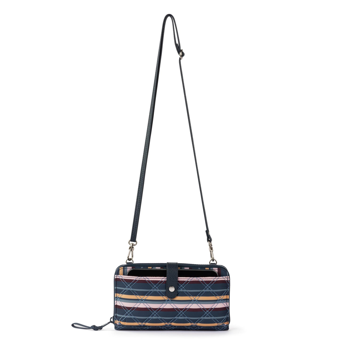 Sakroots Large Smartphone Crossbody EcoTwill - Vibrant Multi Diamond Quilted