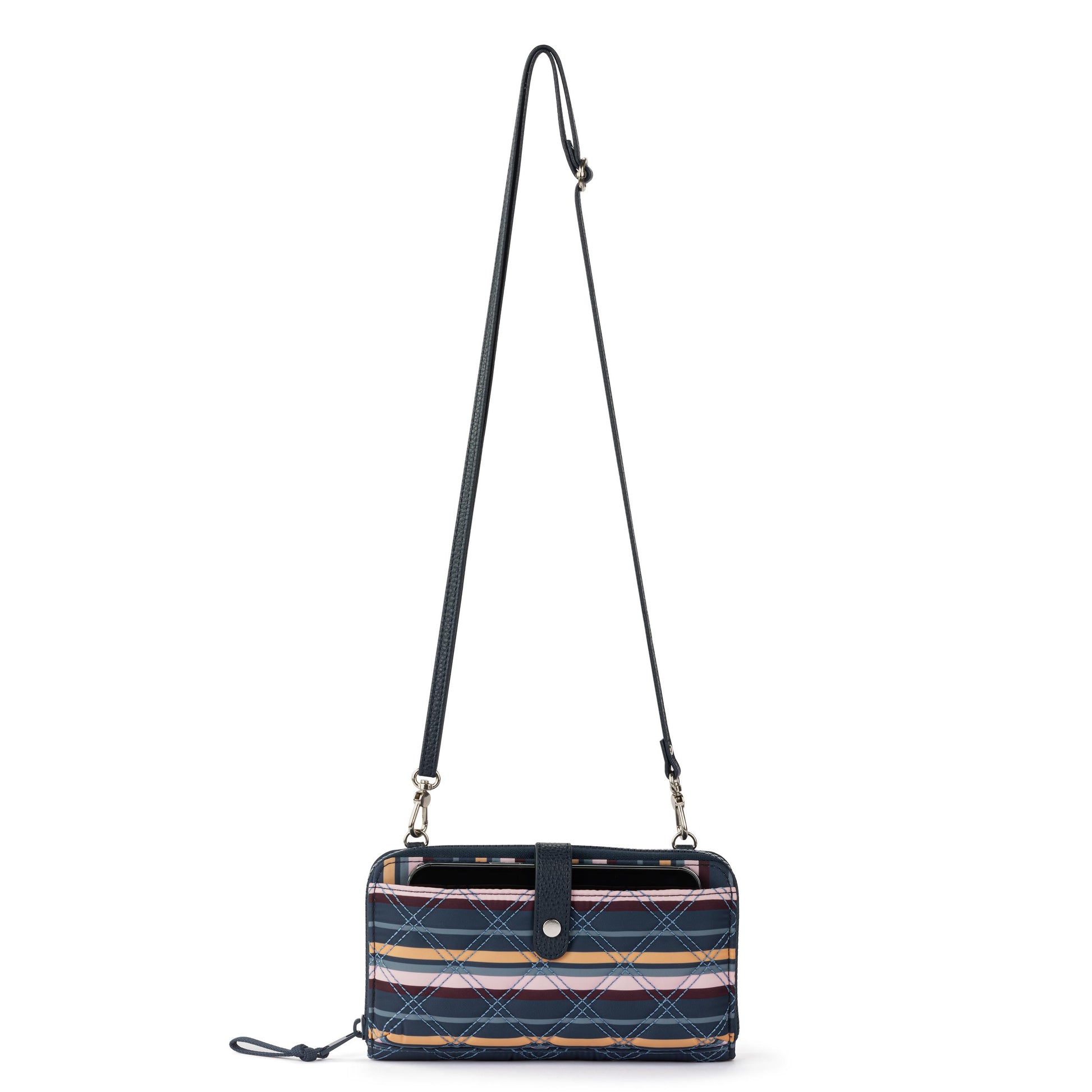 Sakroots Large Smartphone Crossbody EcoTwill - Vibrant Multi Diamond Quilted