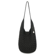 120 Hobo - Hand Crochet - Black Cozy Weave