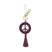 Yarnicharmz Dangle - Hand Crochet - Black Cherry Peace