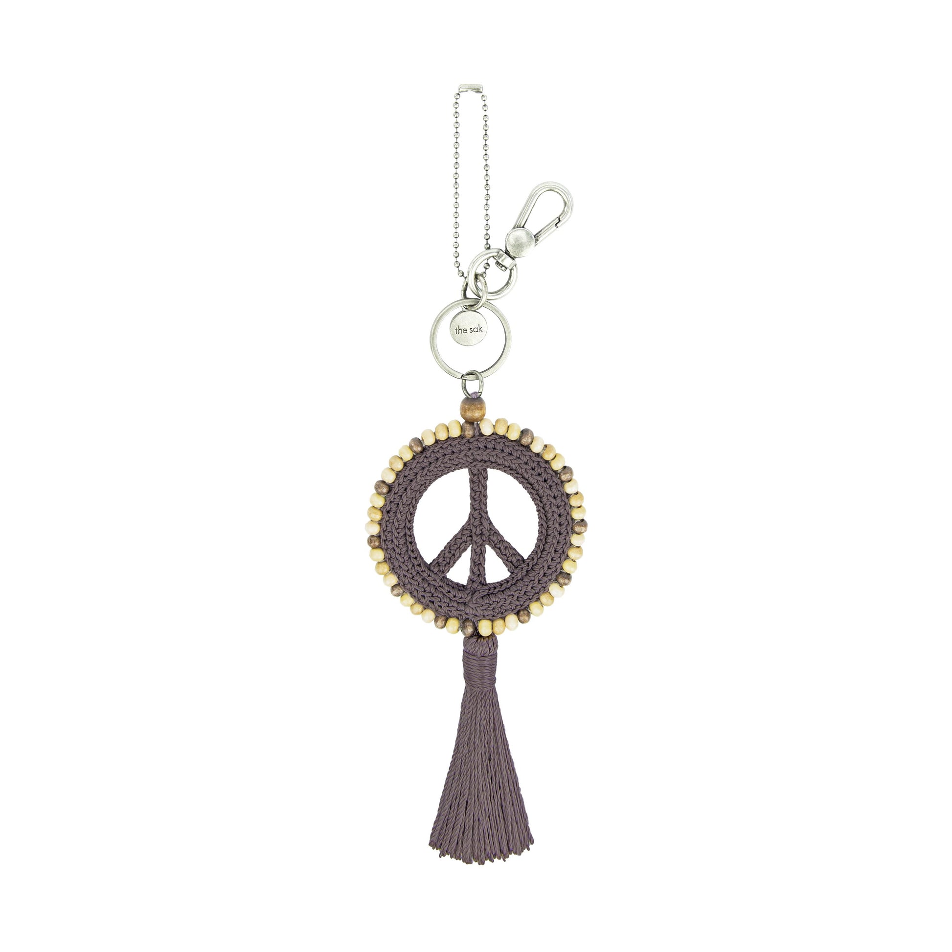The Sak Yarnicharmz Peace Dangle Crochet - Mushroom Tonal