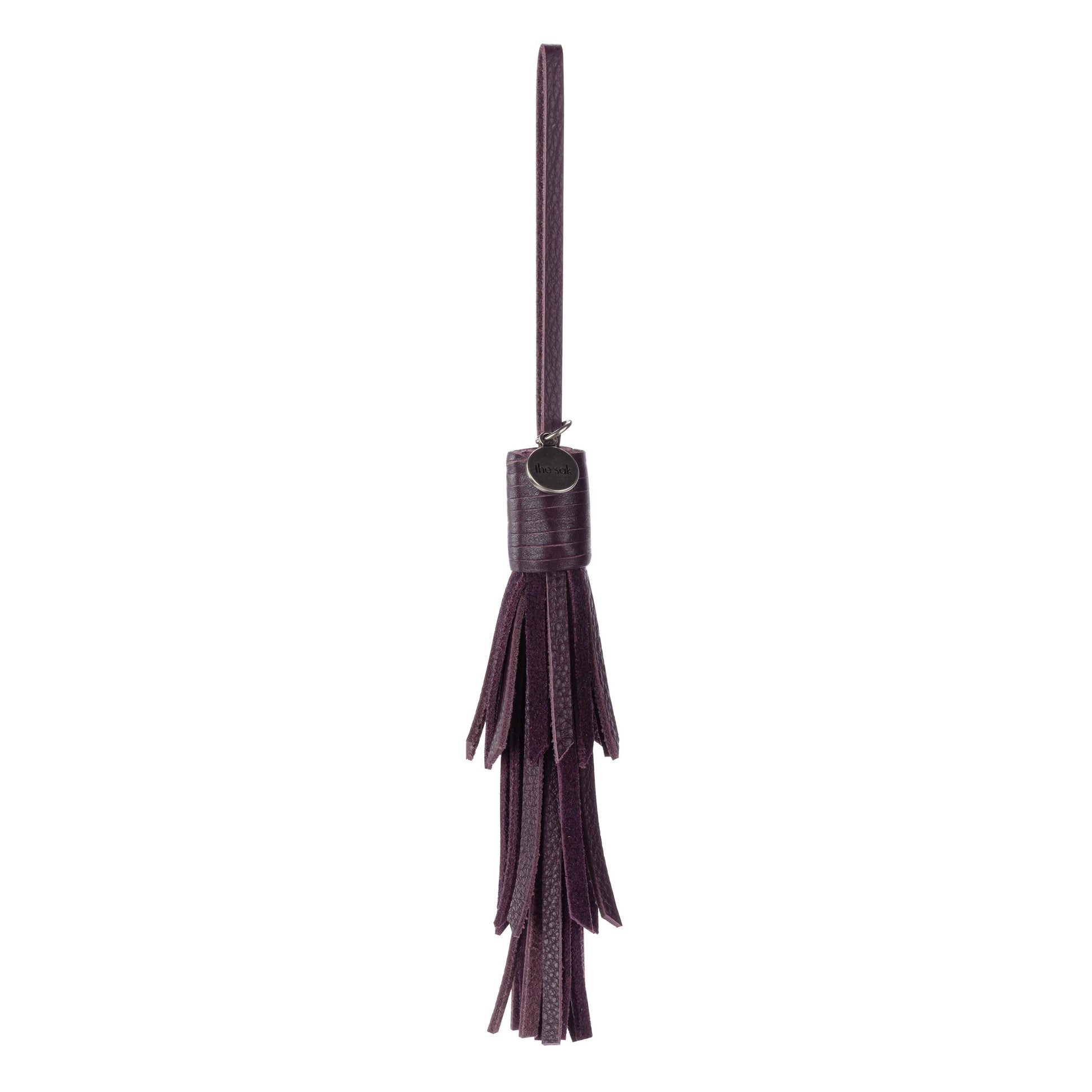 The Sak Cypress Tassel Dangle Leather - Aubergine