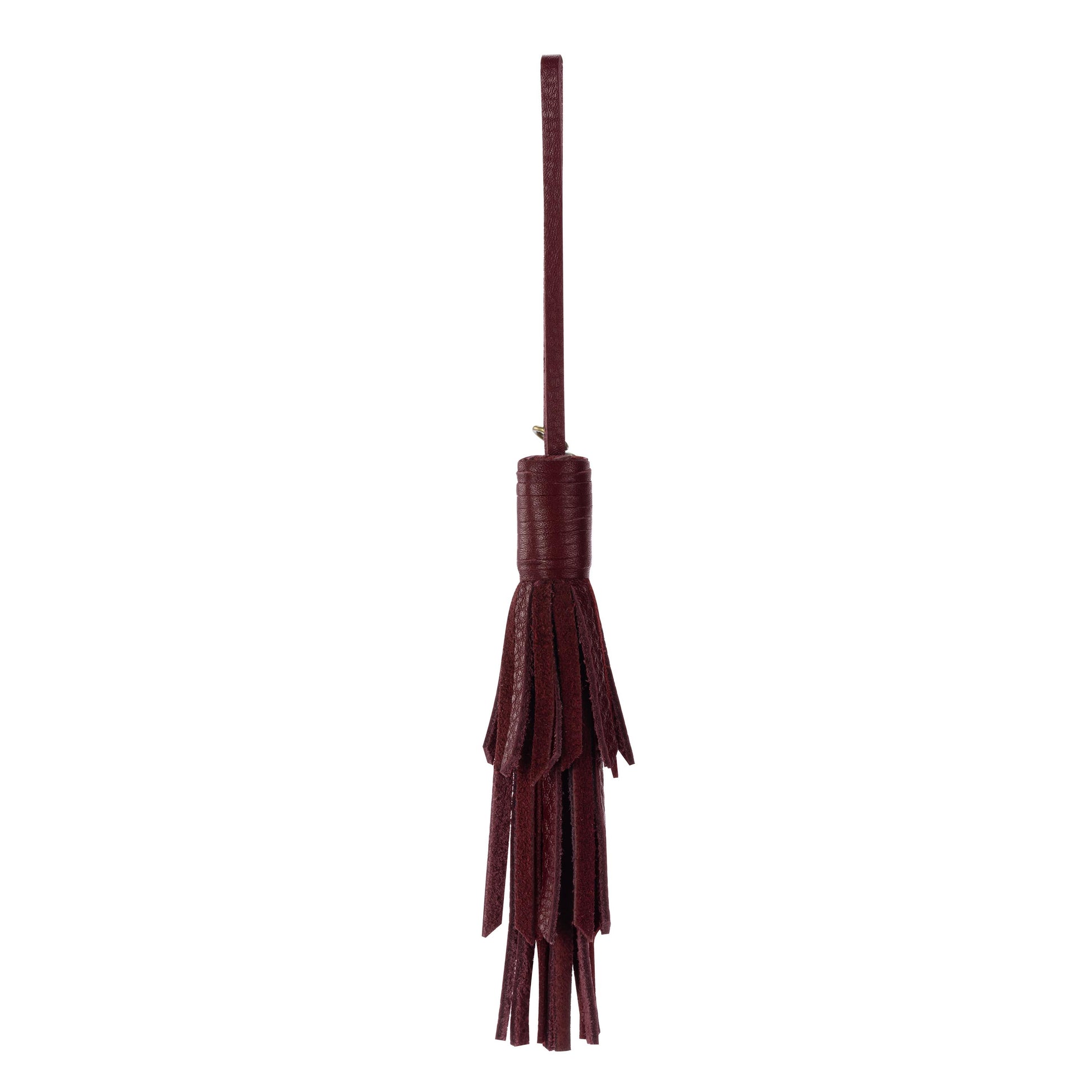 The Sak Cypress Tassel Dangle Leather - Black Cherry
