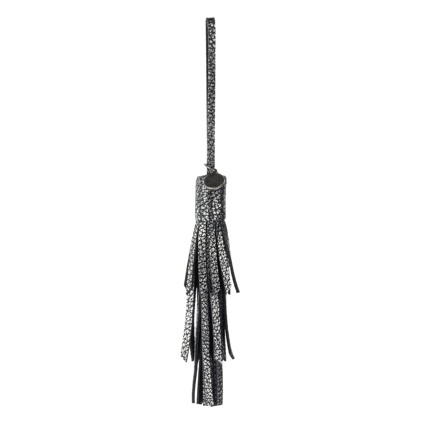 The Sak Cypress Tassel Dangle Leather - Dark Silver