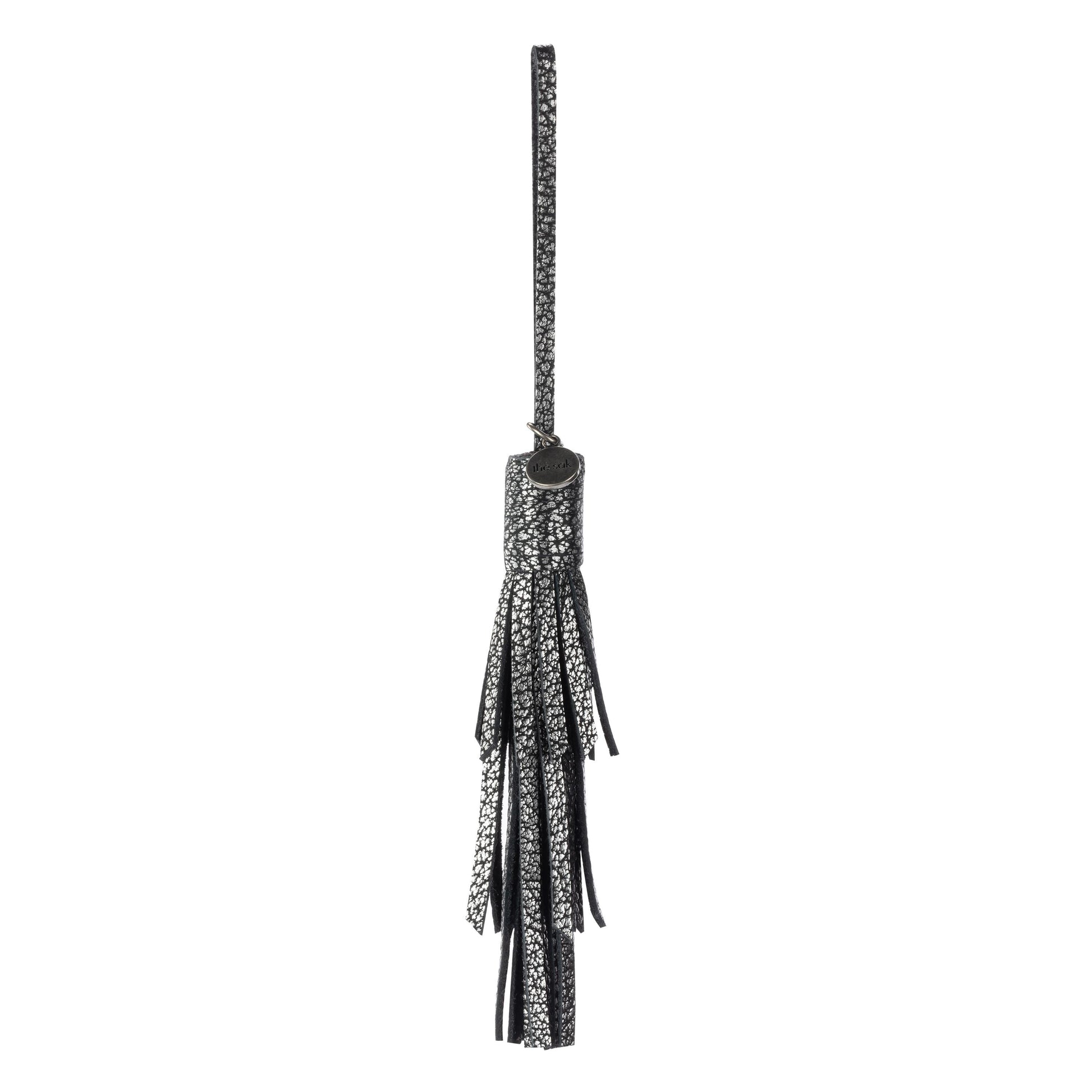 The Sak Cypress Tassel Dangle Leather - Dark Silver