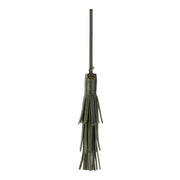 Cypress Tassel Dangle - Leather - Moss