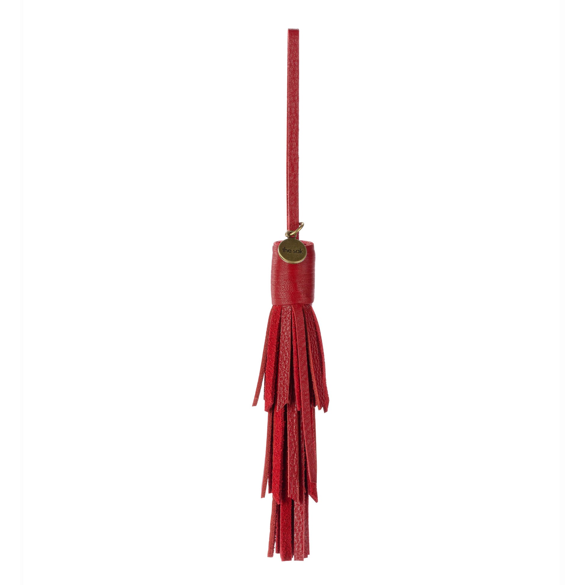 The Sak Cypress Tassel Dangle Leather - Scarlet