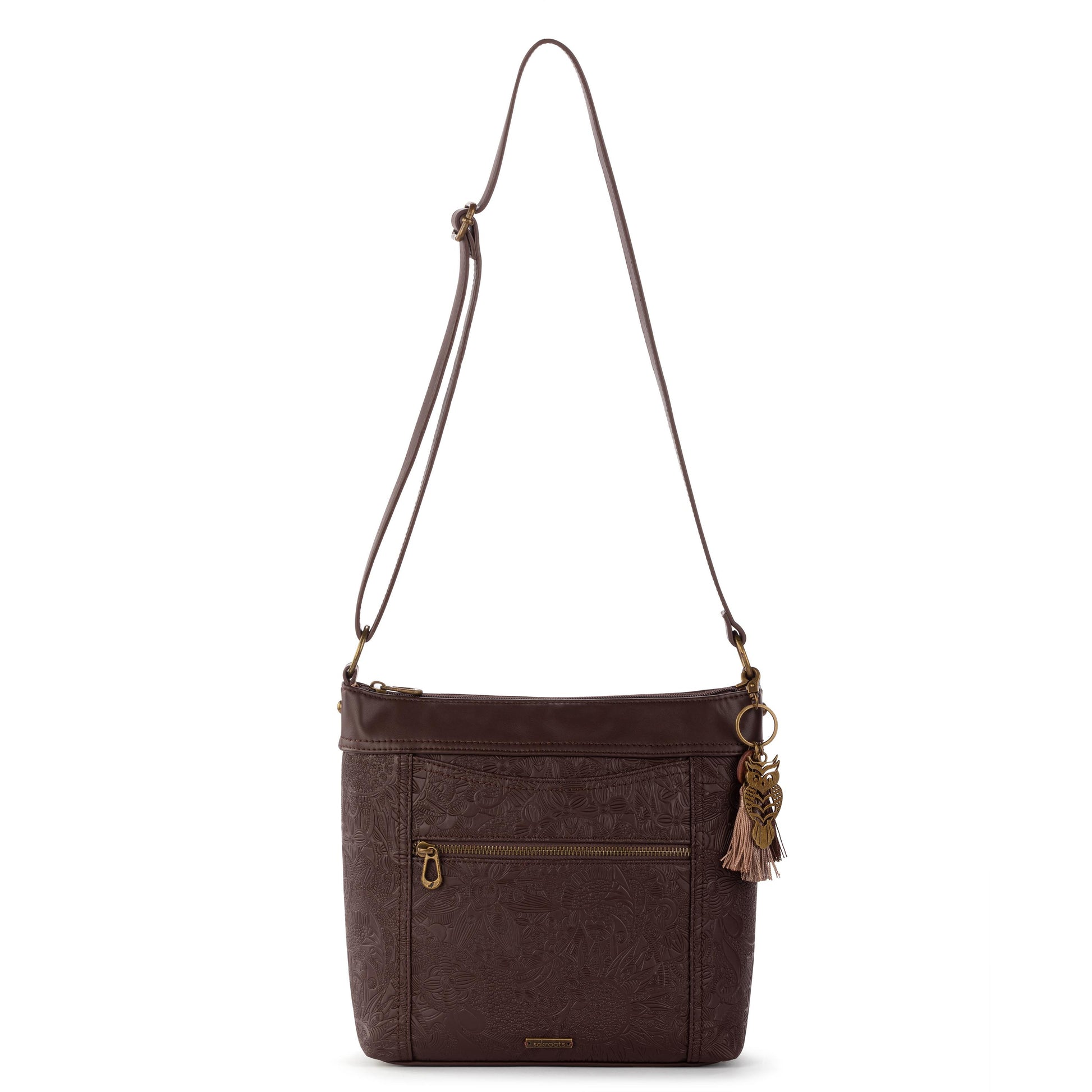 Sakroots Arcadia Recycled Crossbody Vegan Leather - Mahogany