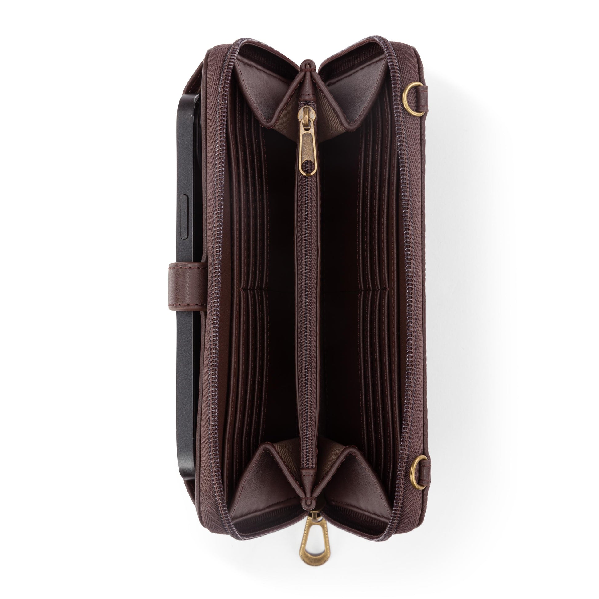 Sakroots Arcadia Recycled Large Smartphone Crossbody Vegan Leather - Mahogany