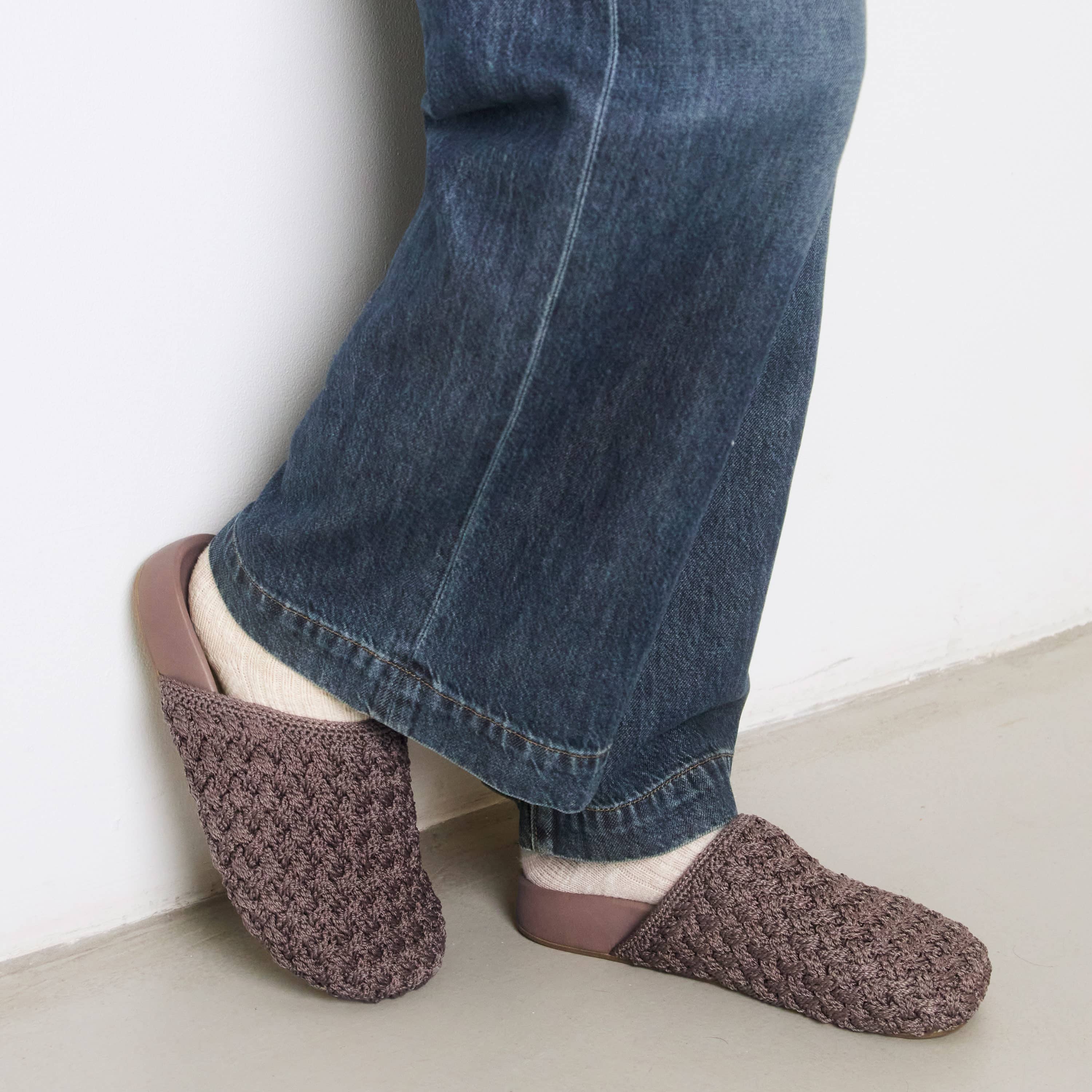 The Sak Bolinas Clog - Hand Crochet - Mushroom Cozy Weave