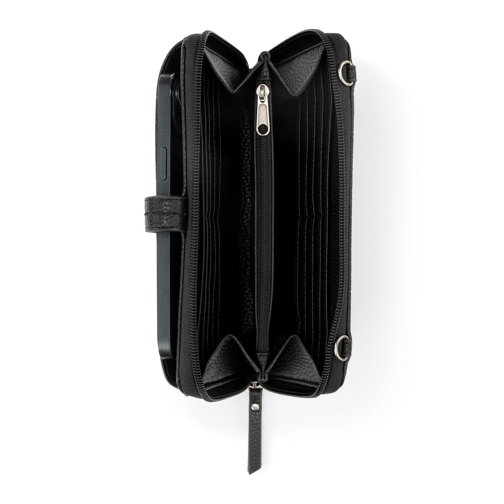 The Sak Iris Smartphone Wallet - Leather - Black Silver Stud