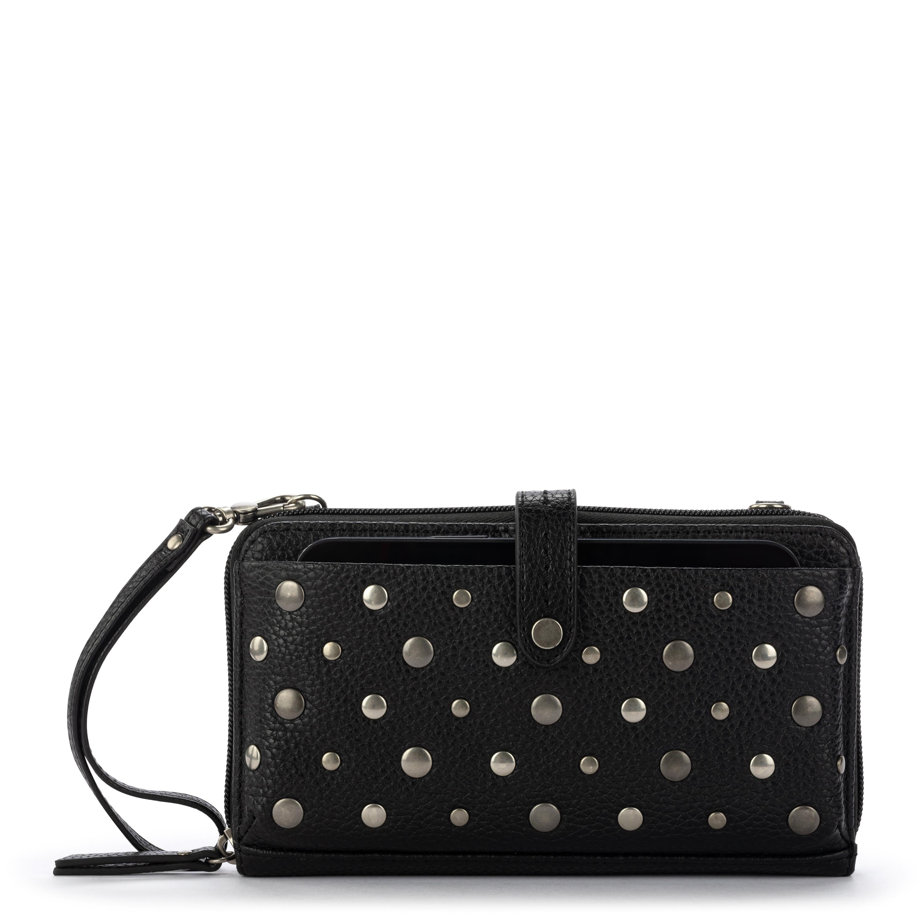 The Sak Iris Smartphone Wallet - Leather - Black Silver Stud