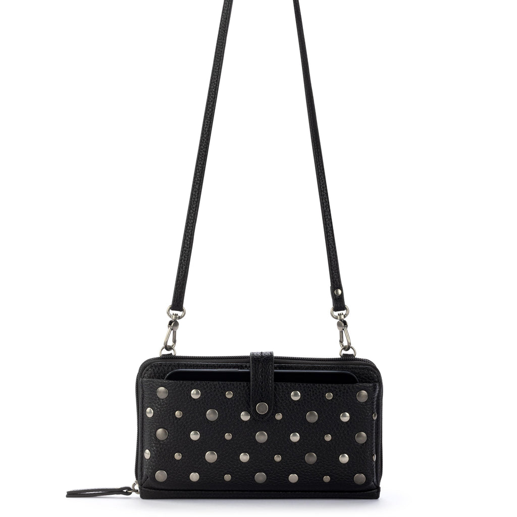 The Sak Iris Smartphone Wallet - Leather - Black Silver Stud