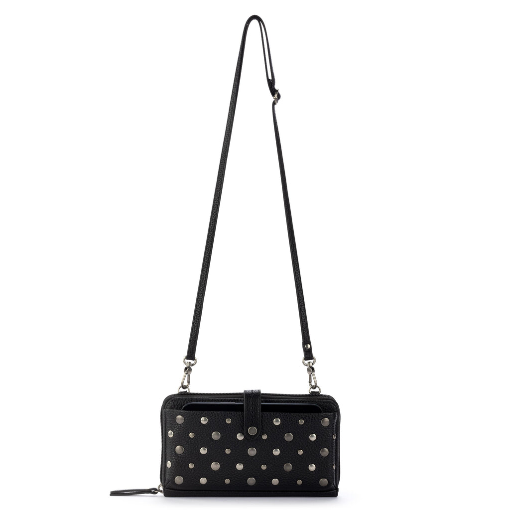 The Sak Iris Smartphone Wallet - Leather - Black Silver Stud