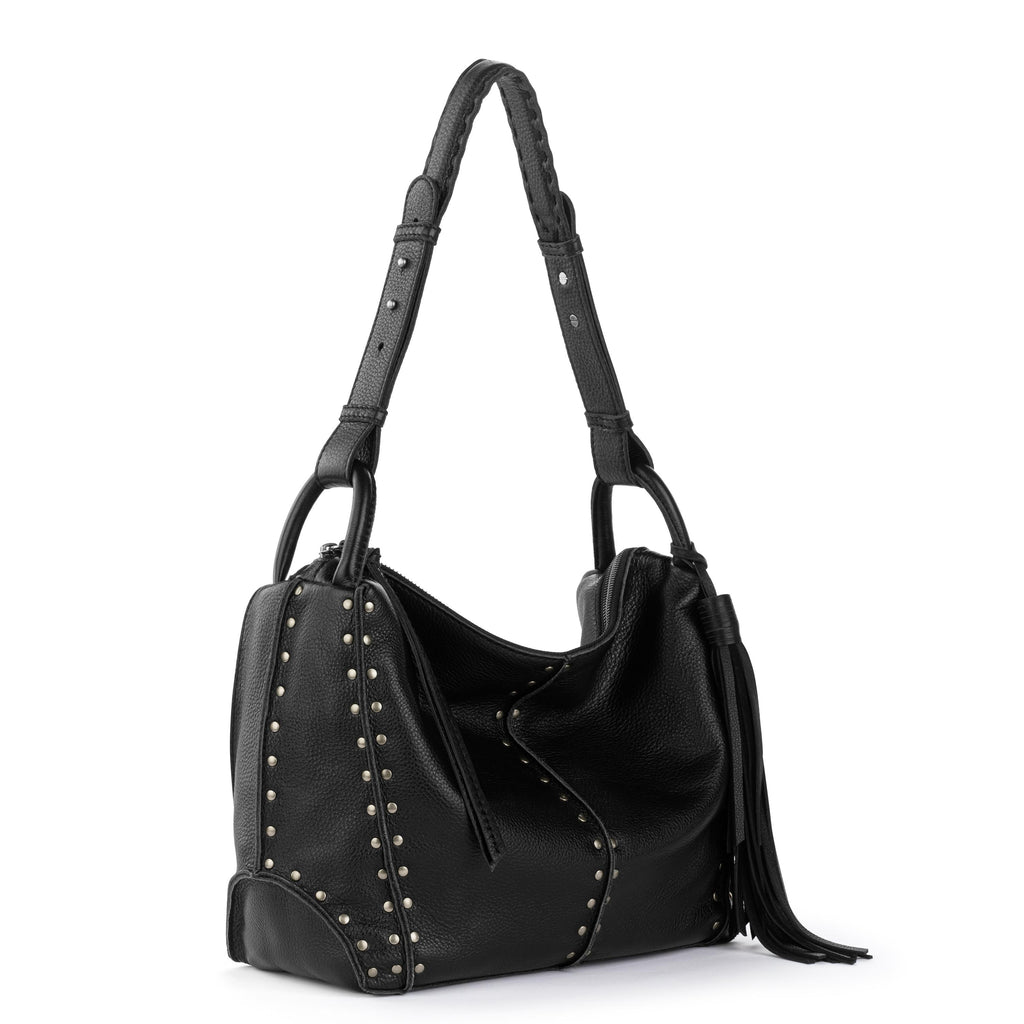 The Sak Los Feliz Hobo - Leather - Black Silver Stud