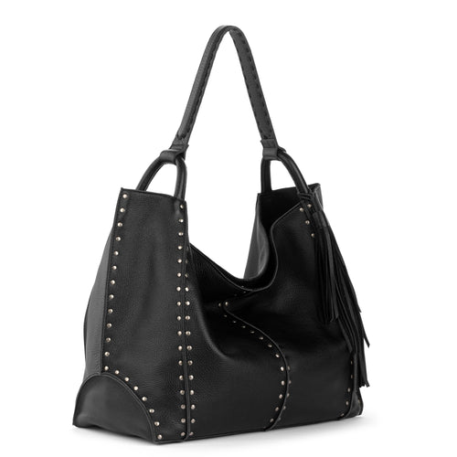 The Sak Los Feliz Large Tote - Leather - Black Silver Stud