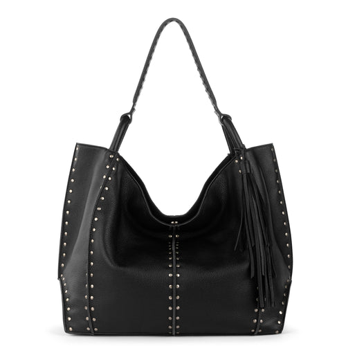 The Sak Los Feliz Large Tote - Leather - Black Silver Stud