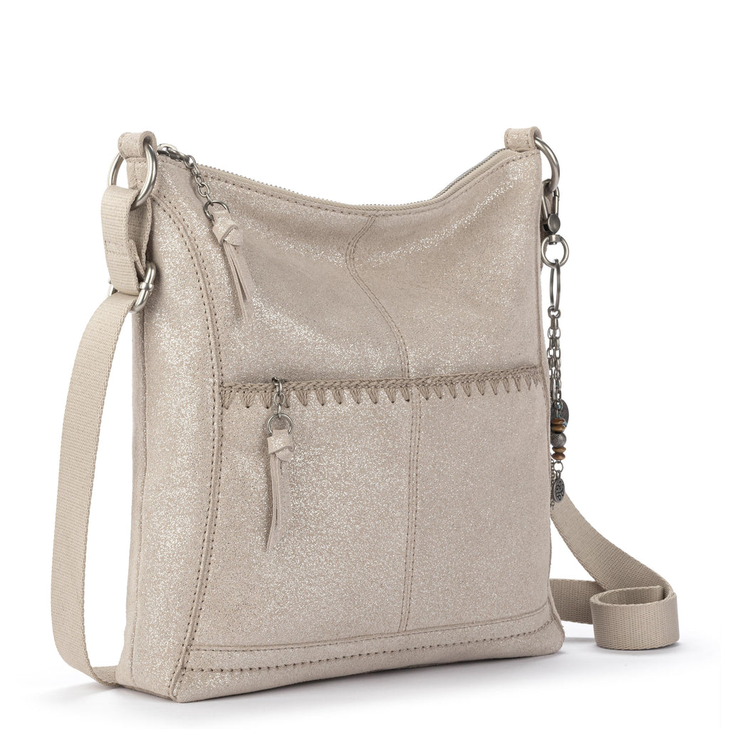 The Sak Lucia Crossbody - Leather - Sand Sparkle Suede